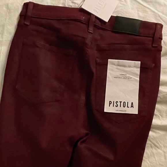 PISTOLA - Lennon High Rise Crop Boot in Coated Merlot | Size: 27W | NWT/NEW - Picture 7 of 9